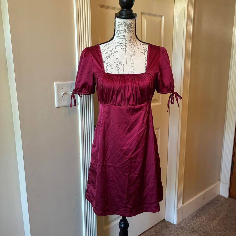 Nasty-gal Women's Burgundy and Red Dress